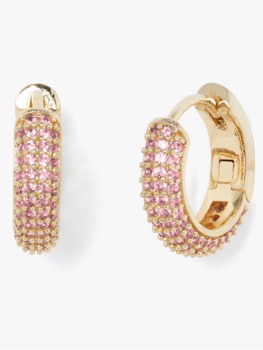 Kate Spade New York brilliant statements pavé mini huggie hoop earrings